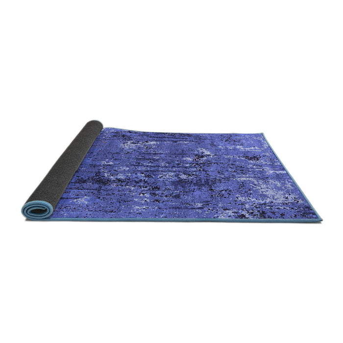 Sideview of Oriental Blue Industrial Rug, urb2521blu