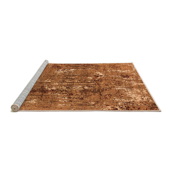Sideview of Machine Washable Oriental Orange Industrial Area Rugs, wshurb2521org