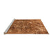 Sideview of Machine Washable Oriental Orange Industrial Area Rugs, wshurb2521org