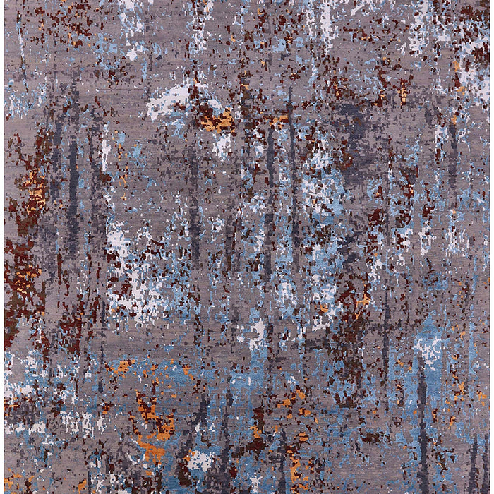 Machine Washable Industrial Modern Purple Rug, wshurb2521