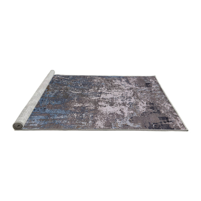 Sideview of Machine Washable Industrial Modern Dark Gray Rug, wshurb2522