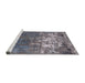 Sideview of Machine Washable Industrial Modern Dark Gray Rug, wshurb2522