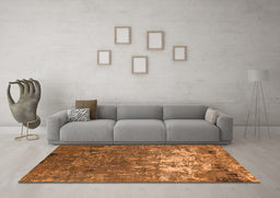 Machine Washable Oriental Orange Industrial Area Rugs in a Living Room, wshurb2522org