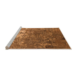 Sideview of Machine Washable Oriental Orange Industrial Area Rugs, wshurb2522org