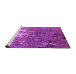 Sideview of Machine Washable Oriental Pink Industrial Rug, wshurb2522pnk
