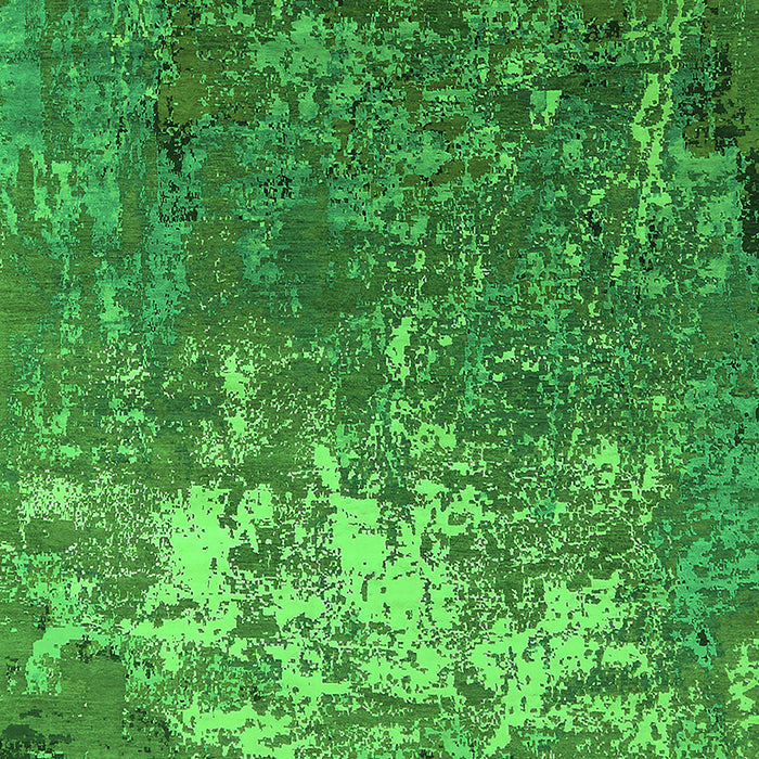 Machine Washable Oriental Green Industrial Area Rugs, wshurb2522grn