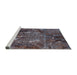 Sideview of Machine Washable Industrial Modern Purple Rug, wshurb2523