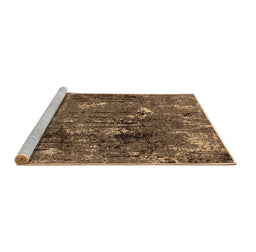 Sideview of Machine Washable Oriental Brown Industrial Rug, wshurb2523brn