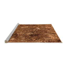 Sideview of Machine Washable Oriental Orange Industrial Area Rugs, wshurb2523org