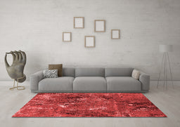 Industrial Red Washable Rugs