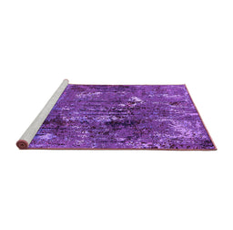 Sideview of Machine Washable Oriental Purple Industrial Area Rugs, wshurb2523pur