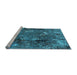 Sideview of Machine Washable Oriental Light Blue Industrial Rug, wshurb2523lblu