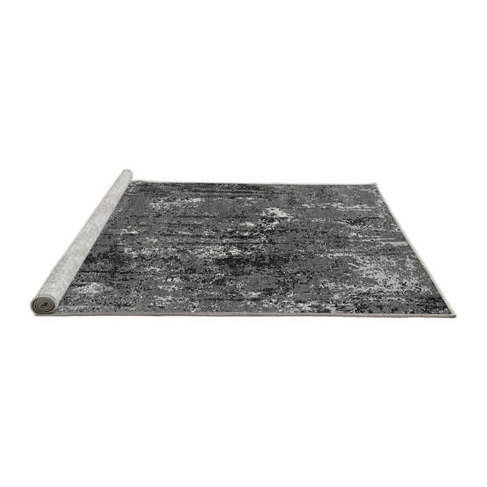 Sideview of Machine Washable Oriental Gray Industrial Rug, wshurb2523gry
