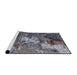 Sideview of Machine Washable Industrial Modern Charcoal Blue Rug, wshurb2524