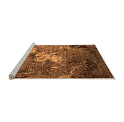 Sideview of Machine Washable Oriental Orange Industrial Area Rugs, wshurb2524org