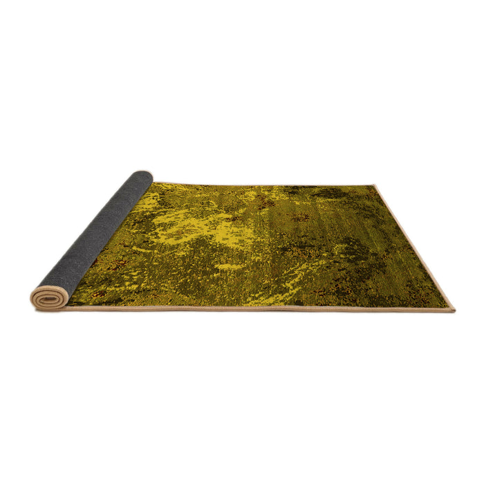 Sideview of Oriental Yellow Industrial Rug, urb2524yw