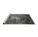 Sideview of Machine Washable Oriental Gray Industrial Rug, wshurb2524gry