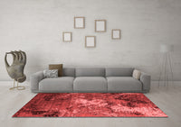 Machine Washable Oriental Red Industrial Rug, wshurb2524red