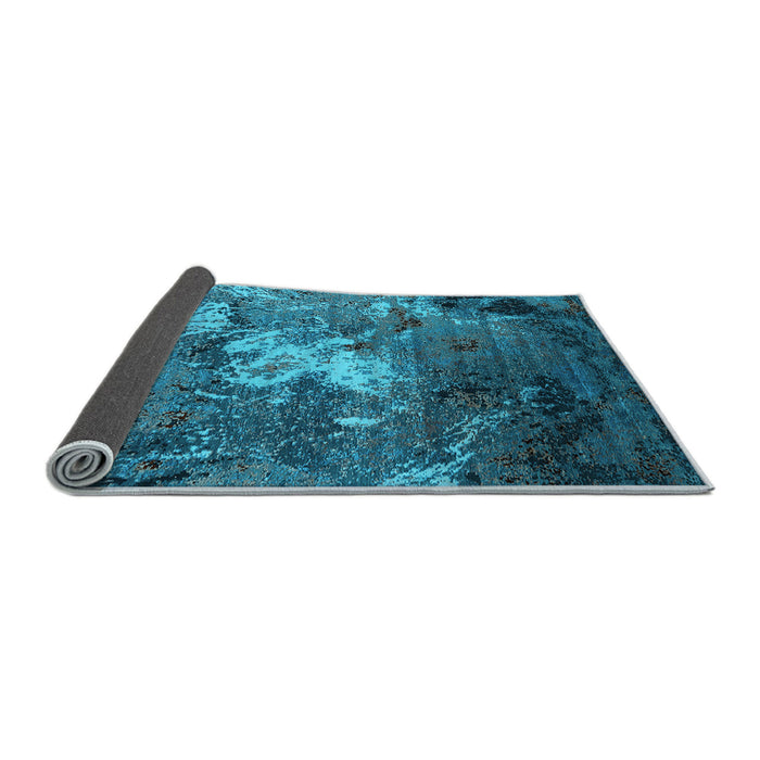 Sideview of Oriental Light Blue Industrial Rug, urb2524lblu
