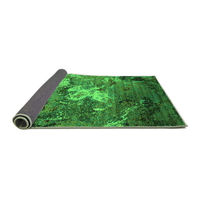 Sideview of Oriental Green Industrial Rug, urb2524grn