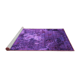 Sideview of Machine Washable Oriental Purple Industrial Area Rugs, wshurb2524pur