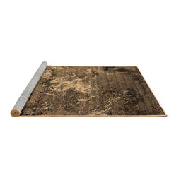 Sideview of Machine Washable Oriental Brown Industrial Rug, wshurb2524brn