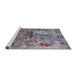 Sideview of Machine Washable Industrial Modern Purple Rug, wshurb2525