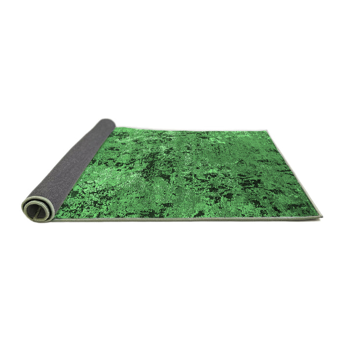 Sideview of Oriental Emerald Green Industrial Rug, urb2525emgrn