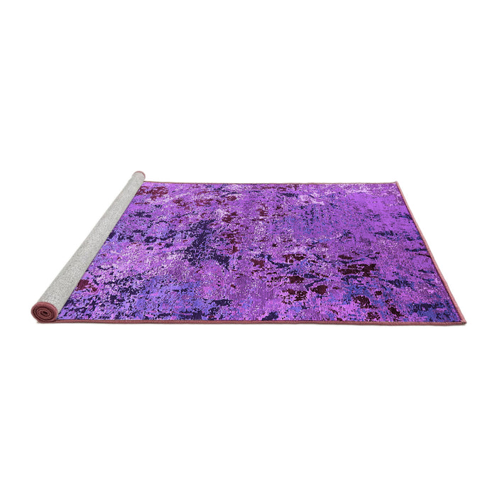 Sideview of Machine Washable Oriental Purple Industrial Area Rugs, wshurb2525pur