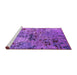 Sideview of Machine Washable Oriental Purple Industrial Area Rugs, wshurb2525pur