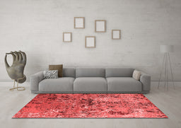 Industrial Red Washable Rugs