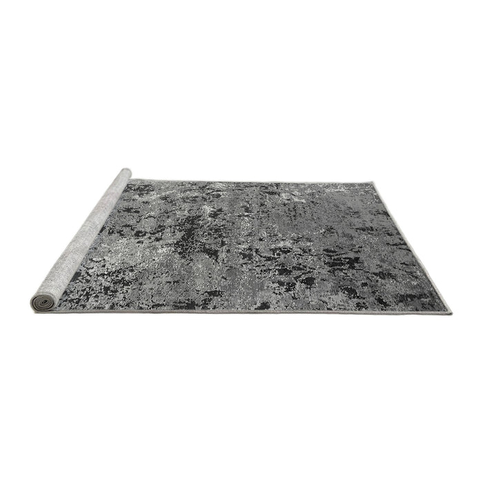 Sideview of Machine Washable Oriental Gray Industrial Rug, wshurb2525gry
