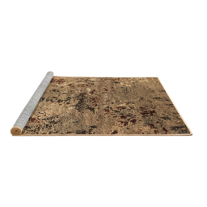 Sideview of Machine Washable Oriental Brown Industrial Rug, wshurb2525brn