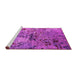 Sideview of Machine Washable Oriental Pink Industrial Rug, wshurb2525pnk