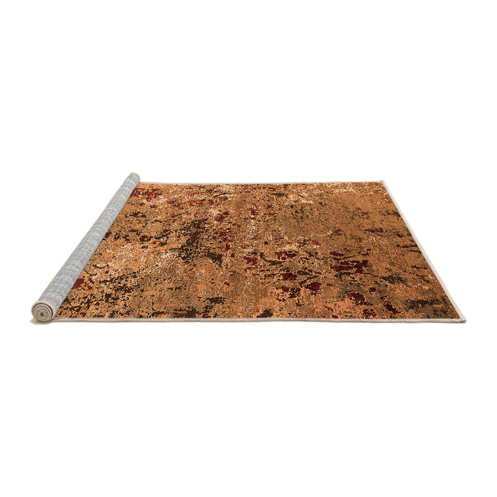 Sideview of Machine Washable Oriental Orange Industrial Area Rugs, wshurb2525org