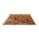 Sideview of Machine Washable Oriental Orange Industrial Area Rugs, wshurb2525org