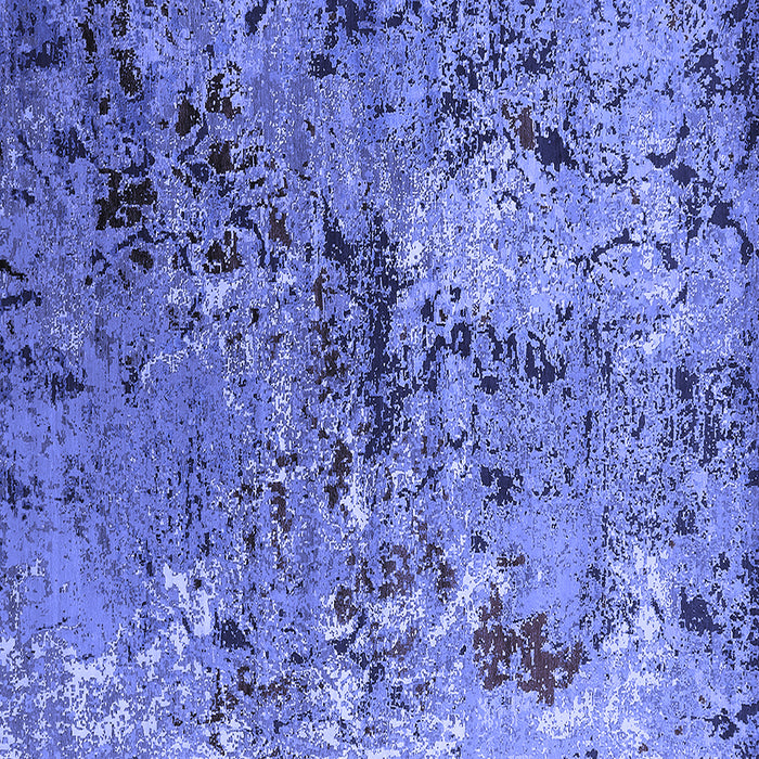 Square Machine Washable Oriental Blue Industrial Rug, wshurb2525blu