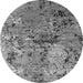 Round Oriental Gray Industrial Rug, urb2525gry