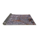 Sideview of Mid-Century Modern Purple Oriental Rug, urb2526