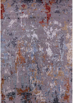 Mid-Century Modern Purple Oriental Rug, urb2526
