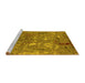 Sideview of Machine Washable Oriental Yellow Industrial Rug, wshurb2526yw