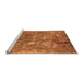 Sideview of Machine Washable Oriental Orange Industrial Area Rugs, wshurb2526org