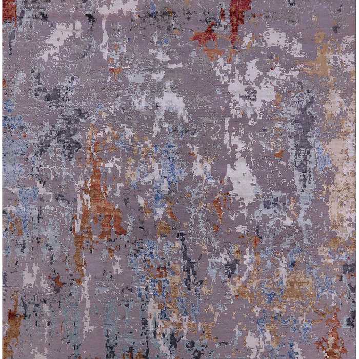 Machine Washable Industrial Modern Purple Rug, wshurb2526