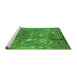 Sideview of Machine Washable Oriental Green Industrial Area Rugs, wshurb2526grn