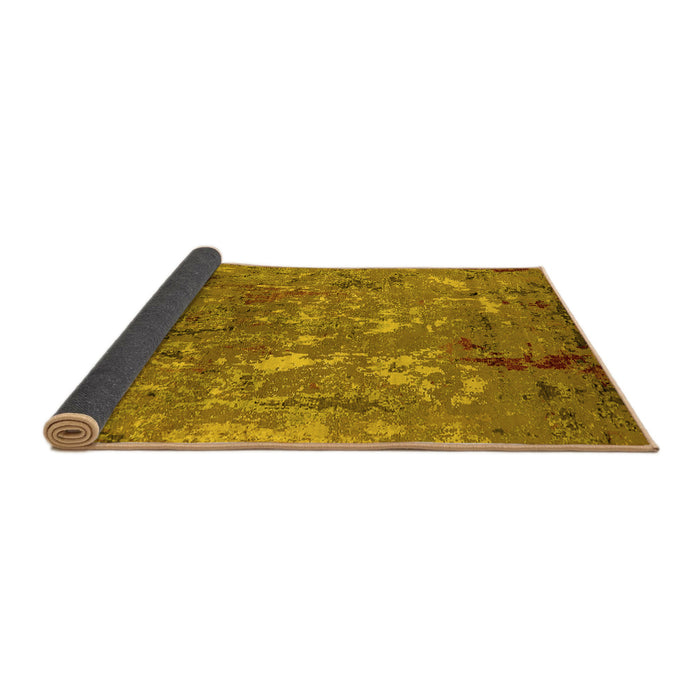 Sideview of Oriental Yellow Industrial Rug, urb2526yw