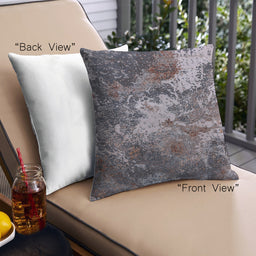 Front View of Mid-Century Modern Urban Square Rosy Brown Pink Throw Pillow, 18 inch by 18 inch, pwurb2527