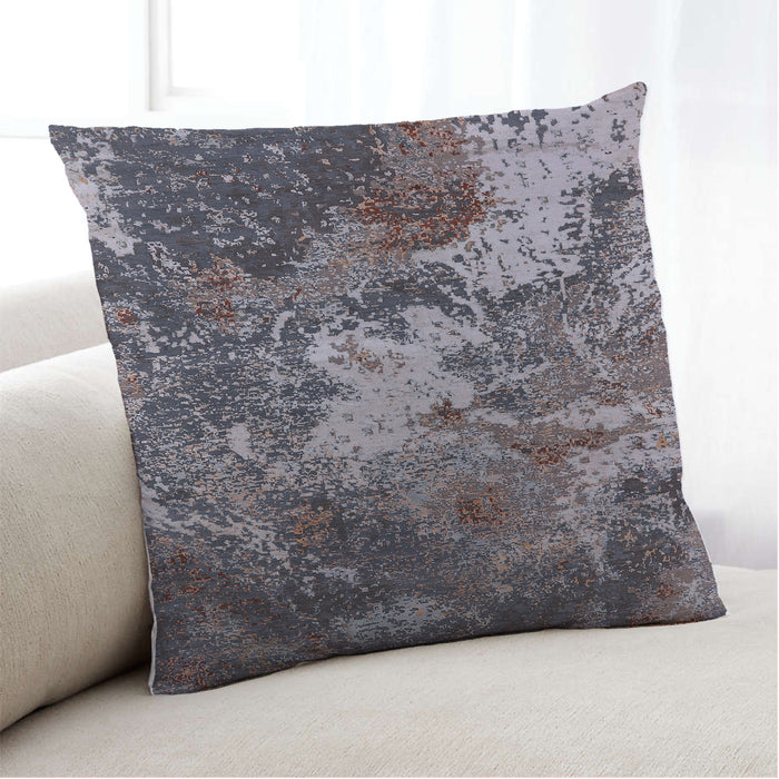 Lifestyle Image of Mid-Century Modern Urban Square Rosy Brown Pink Throw Pillow, 18 inch by 18 inch, pwurb2527