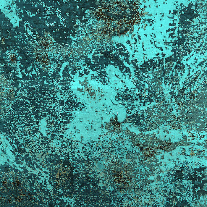Oriental Turquoise Industrial Rug, urb2527turq