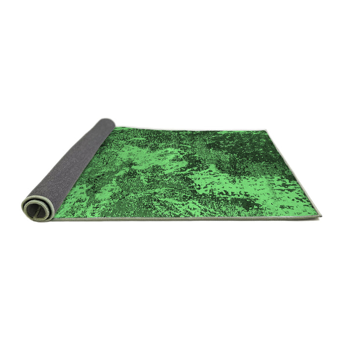 Sideview of Oriental Emerald Green Industrial Rug, urb2527emgrn
