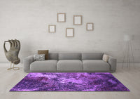 Machine Washable Oriental Purple Industrial Rug, wshurb2527pur